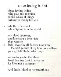 Since Feeling Is First Poetry Words Lovers Quotes Since Feeling Is First