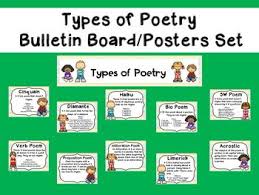 This Is A Great Addition To Your Poetry Unit And Can Be Used As A Bulletin Board Set Or As Ancho Poetry Bulletin Board Poetry Lessons Poetry Teaching Resources