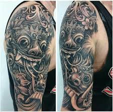 Barong And Rangda Mask Tattoo Desain Tato Ide Tato Barong