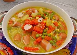 Purierte Gemusesuppe Mit Wiener Wurstchen Von Diana100 Chefkoch Rezept Lebensmittel Essen Wurstchen Essen