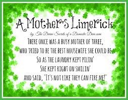 A Mother S Limerick Limerick Funny St Patricks Day Quotes Irish Poems