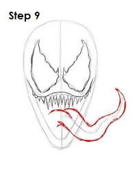 How To Draw Venom Step 9 How To Draw Venom Marvel Drawings Drawing Superheroes