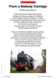 From A Railway Carriage Poem By Robert Louis Stevenson Primary Ks2 Teaching Resource Robert Louis Stevenson Poems Poems Meaningful Poems