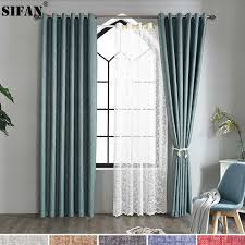 Große auswahl an linen blackout curtains zum garantiert niedrigsten preis. Sifan 100 Blackout Vorhang Fur Schlafzimmer Wohnzimmer Moderne Stil Nachahmung Leinen Muster Weiche Fenster Stoff Vorhange Vorhange Aliexpress
