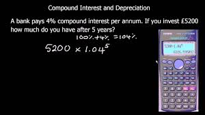 Compound Interest And Depreciation Youtube
