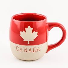 Ceramic Red Canada Mug Drinking Your Morning Coffee Out Of This Mug Will Be A Treat This Large Red Ceramic Mug Has A Wide Handle Mugs Canada Day Ceramic Mug