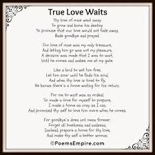 Prison Love Poems True Love Waits Love Poems Cute Love Poems