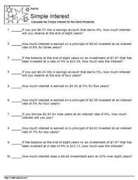 Practice Calculating Simple Interest With Free Worksheets Simple Interest Word Problem Worksheets Math Worksheets