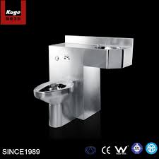 one piece stainless steel prison toilet