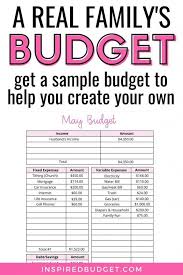 Sample Monthly Budget To Help You Create Your Own Updated 2021 Inspired Budget Sample Budget Budgeting Free Budget Printables