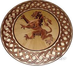 Picture Of Scottish Logo Inlay Id399 Example Of Custom Floors Medallions Inlays Borders And Parquet Mar Scottish Decor Marble Flooring Design Wood Floors
