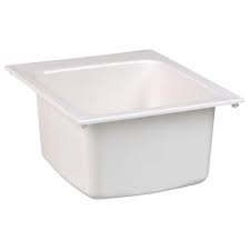 fiberglass self rimming utility sink