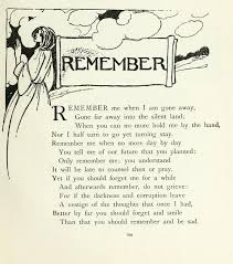 Remember By Christini Rossetti Christina Rossetti Poems Poems Christina Rossetti