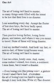Tuesday Poem One Art Elizabeth Bishop Elizabeth Bishop One Art Elizabeth Bishop Poems