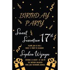 Gunakan canva untuk membuat undangan pesta ulang tahun khusus yang akan disukai teman dan keluarga anda! Undangan Ulang Tahun Background Hitam 4 Shopee Indonesia