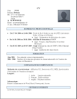 Exemple D Un Cv Marocain Simple A Imprimer Modele Cv Word Exemple Cv Exemple De Cv Simple