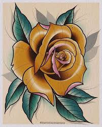 Pin By Akira Merle On Fleurs Tattoo Drawing Stencil Traditional Rose Tattoos Flower Art Drawing Traditional Tattoo Flowers