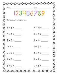 Touch Math Worksheet Touch Math Worksheets Touch Math Touch Point Math