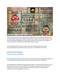 Prediksi Togel Magnum4d Sabtu 10 Oktober 2020 By Rainys Day Issuu
