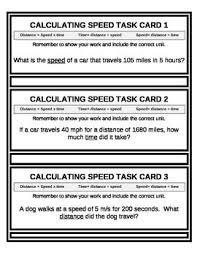 Calculating Speed Practice Task Cards 15 Speed Distance Or Time Editable Science Teaching Resources Physical Science Lessons High School Science