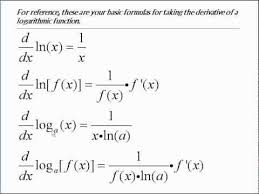 Derivative Of Logarithmic Function Education Exponential Functions Logarithmic Functions Fun Math