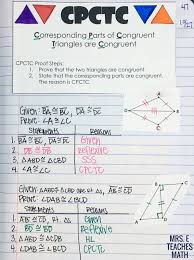 Cpctc Inb Page Math Interactive Notebook Geometry Interactive Notebook High School Math Lessons