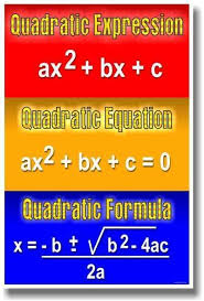 Quadratic Expression Quadratic Equation Quadratic Formula Quadratics Math Methods Math Classroom Posters