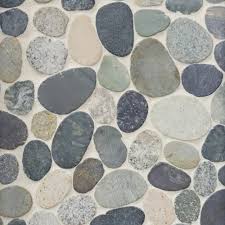 Kayan River Pebble Stone Mosaic Floor Decor Stone Look Tile Stone Mosaic Floor Stone Mosaic
