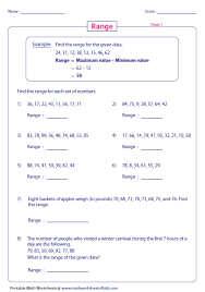 Finding Range Worksheets Worksheets Finding Range Mean Median And Mode