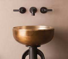 ore vessel sink, golden bronze architonic