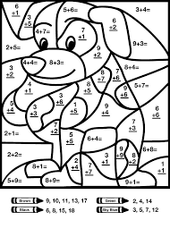 Asl numbers (american sign language) (22). Dog Addition Color By Number Worksheet Math Coloring Worksheets Math Pictures Kids Math Worksheets
