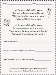 Positively Learning 5 For Friday Fall Poetry Freebie Poetry Worksheets Poetry Comprehension Worksheets Poetry Freebie