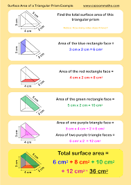 Surface Area Of A Triangular Prism Example Math Practice Worksheets Gcse Math Math Worksheets