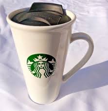Starbucks Travel Mug W Lid Ceramic Coffee Cup 16 Oz Handle Mermaid Logo White Mugs Ceramic Coffee Cups Coffee Storage Containers
