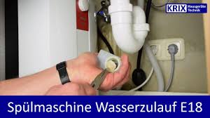 Durch tropfende wasserhähne setzt sich schnell kalk an und der wasserverbrauch steigt deutlich. E18 Geschirrspuler Zieht Kein Wasser Zulauffehler Siemens Neff Constructa Youtube