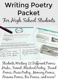 Poetry Writing Activities 22 Different Poetry Types Google Link For Online Poetry Writing Activities High School Writing Prompts Writing Poetry