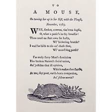 To A Mouse Robert Burns Poem Card Robert Burns Scottish Poems Poems
