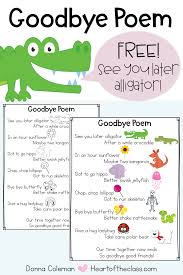 Goodbye Poem Goodbye Poem School Rhymes Poems
