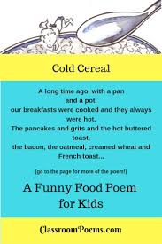 Food Poems Funny Poems For Kids Food Humor Elegant Food