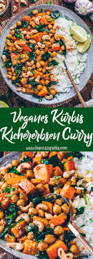 Kurbis Kichererbsen Curry Vegan Einfaches Rezept Kichererbsen Curry Kurbis Rezepte Vegetarisch Gesunde Vegane Rezepte