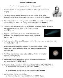 Kepler S Third Law Basic Law Orbital Period Basic