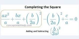 Solving Quadratic By Completing The Square With An Example Completing The Square Quadratics Free Math Lessons