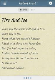 Fire And Ice Robert Frost Classic Poems Poems Classic Love Quotes