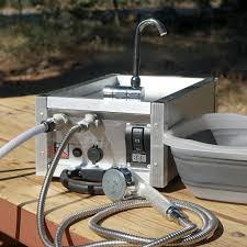 portable camping sink with pump & water
