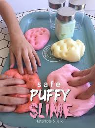 3 Ingredient Safe Puffy Slime Recipe Puffy Slime Recipe Slime Recipe Puffy Slime