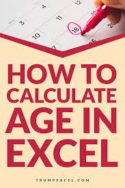 How To Calculate Age In Excel Using Formulas Free Calculator Template Excel For Beginners Excel Shortcuts Excel Tutorials