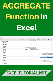Aggregate Function In Excel Excel Tutorials Excel Shortcuts Excel For Beginners