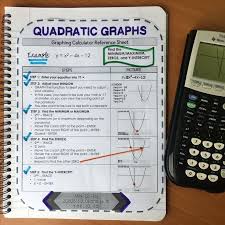 Quadratic Graphs Graphing Calculator Reference Sheet Quadratics Maths Algebra Teaching Algebra