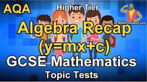 Aqa Gcse Maths Topic Tests Algebra Recap Review Y Mx C Exponential Gcse Math Maths Exam Aqa Gcse Maths