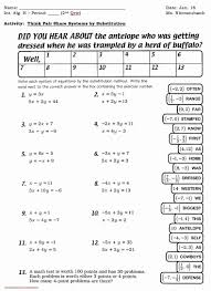 Substitution Method Worksheet Answers Lovely Substitution As Well System Equations Substitution Word Problem Worksheets Secondary Math Systems Of Equations